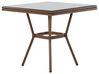 Tavolo da giardino alluminio e legno scuro 80 x 80 cm CASPRI_799073