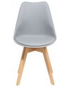 Set di 2 sedie in plastica grigia e legno naturale DAKOTA II_801997