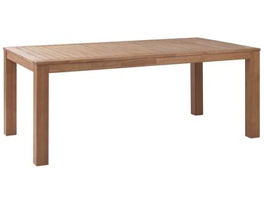 Záhradný stôl z eukalyptového dreva 190 x 105 cm svetlé drevo MONSANO