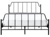 Łóżko metalowe 140 x 200 cm czarne MAURESSAC_902726