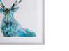 Deer Framed Wall Art 60 x 80 cm Blue KAYES_784393