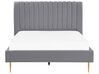 Sametová postel 140 x 200 cm šedá MARVILLE_835927