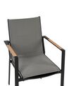 Zestaw 6  krzeseł ogrodowych czarny BUSSETO_841753