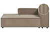 Right Hand Jumbo Cord Chaise Lounge Brown APRICA_903928