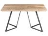 Dining Table 140 x 80 cm Light Wood and Black UPTON _850677