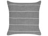 Set of 2 Linen Cushions Striped 50 x 50 cm Grey and White MILAS_904797
