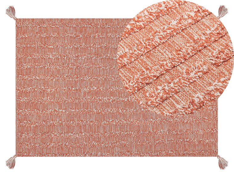 Bavlněný koberec 140 x 200 cm oranžový MUGLA_839673