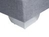 Cama continental de poliéster gris claro/plateado 180 x 200 cm PRESIDENT_35870