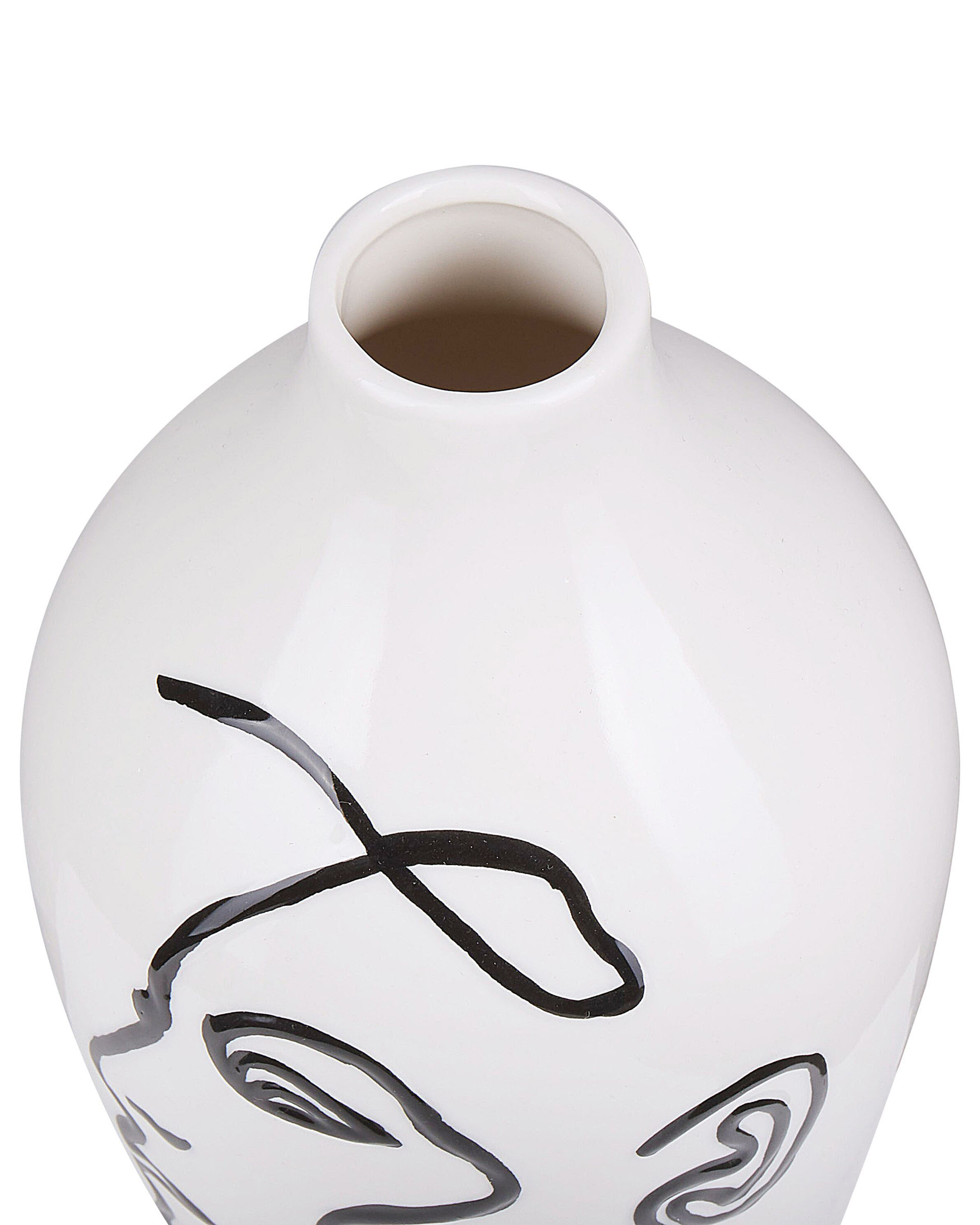 Stoneware Flower Vase 23 cm White HELIKE_810733
