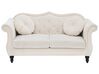 Sofa Set Samtstoff beige 5-Sitzer SKIEN_743302