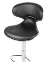 Set of 2 Faux Leather Swivel Bar Stools Black CONWAY_743419