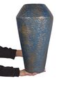 Ceramic Decorative Vase 51 cm Gold with Turquoise MASSA_747798