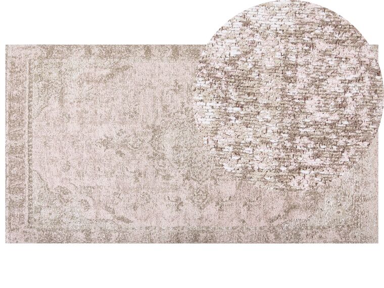 Dywan bawełniany 80 x 150 cm różowy MATARIM_852533
