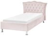 Bed fluweel roze 90 x 200 cm METZ_861369