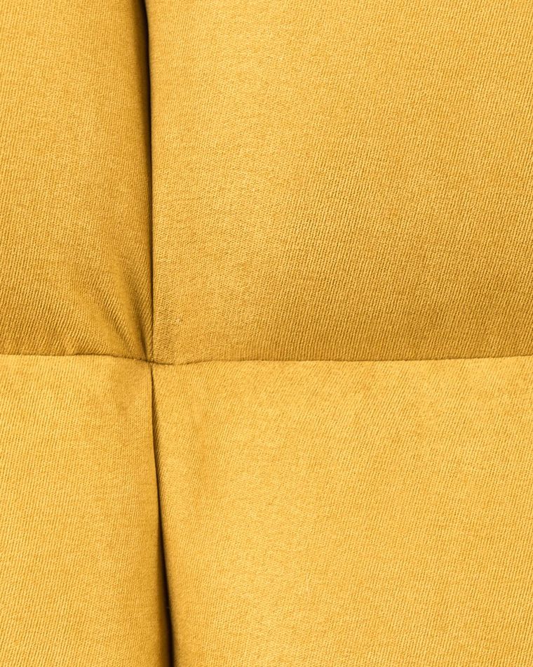 Chaise à bascule avec tabouret Jaune moutarde Tissu | Leroy Merlin