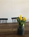 	Mesa de comedor madera oscura/negro 160 x 90 cm WITNEY_800279