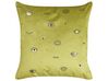 Set di 2 cuscini decorativi velluto verde oliva e nero 45 x 45 cm AEONIUM_830054