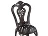 Salon de jardin bistrot table et chaises en aluminium marron foncé BOVINO_867238