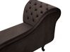 Left Hand Chaise Lounge Velvet Brown NIMES_696771
