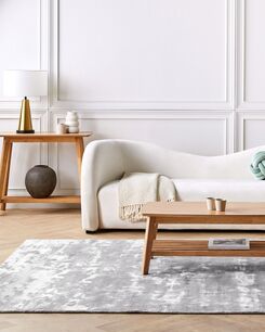 Matto viskoosi vaaleanharmaa 200 x 300 cm GESI II