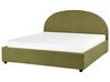 Boucle EU King Size Ottoman Bed Olive Green VAUCLUSE_913144