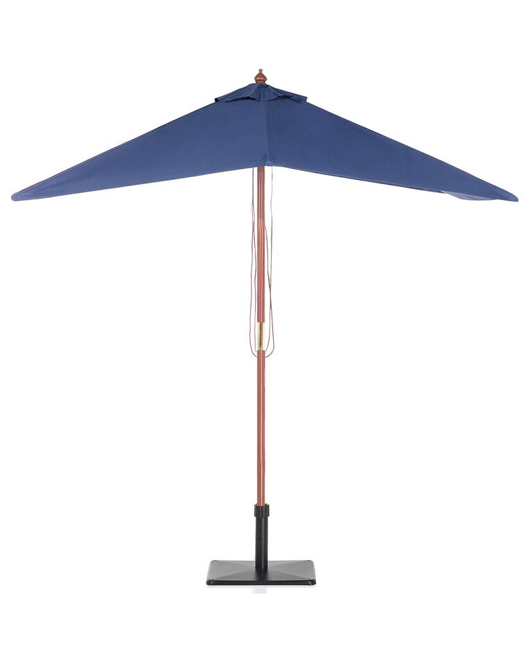 Garden Market Parasol 1.44 x 1.95 m Blue FLAMENCO Beliani.co.uk
