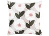Set of 2 Tufted Cotton Cushions Floral Pattern 45 x 45 cm Pink KUNRI_910469