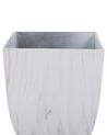 Conjunto de 2 vasos para plantas com efeito de mármore branco 35 x 35 x 42 cm MIRO_848036