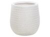 Vaso para plantas em fibra de argila branco creme 27 x 27 x 32 cm LIVADIA_871595