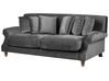 3 Seater Velvet Sofa Grey EIKE_733475