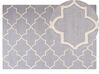 Teppich Wolle grau 140 x 200 cm marokkanisches Muster Kurzflor SILVAN_802949