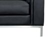 Right Hand Leather Corner Sofa with Ottoman Black OSLO_285396