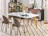 Extending Dining Table 160/200 x 90 cm Marble Effect with Gold MOSBY_793884