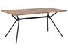 Jedálenský stôl 160 x 90 cm tmavé drevo/čierna AMSTERDAM_785985