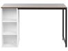 Schreibtisch weiß / dunkler Holzfarbton 120 x 60 cm DESE_791163