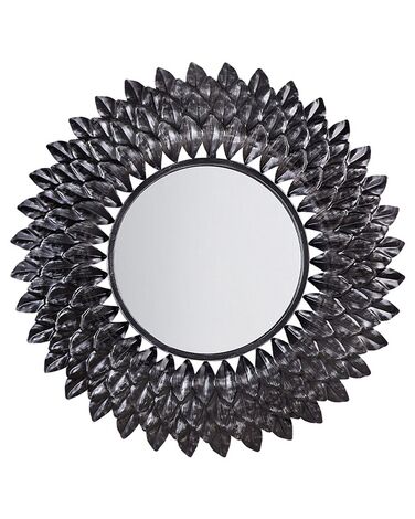 Nástěnné stříbrné zrcadlo ø70 cm LARRAU