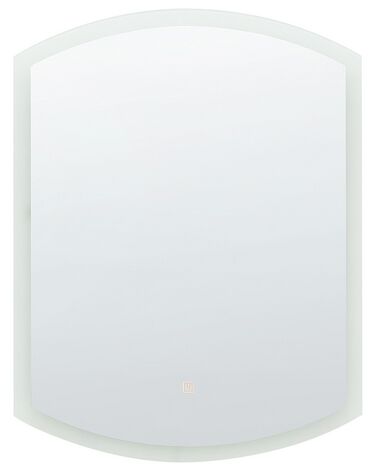Oval LED Wall Mirror ø 78 cm Silver BEZIERS