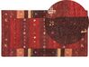 Tapis gabbeh en laine rouge 80 x 150 cm SINANLI_855895