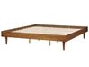 EU Super King Size Bed with LED Light Wood TOUCY_909732