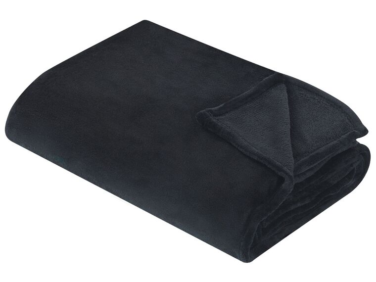 Blanket 200 x 220 cm Black BAYBURT_850727