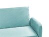 Velvet Fabric Sofa Bed Light Blue SENJA_850540