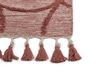 Teppich Baumwolle rot 160 x 230 cm geometrisches Muster Kurzflor KIRSEHIR_839686