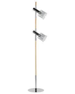 Lattiavalaisin 2 polttimoa tammi vaalea puu lasi harmaa OWENS