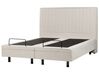Fabric EU King Size Adjustable Bed Beige DUKE II_910549
