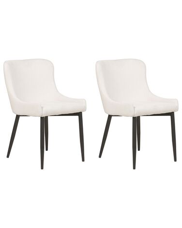 Set of 2 Dining Chairs Off-White EVERLY