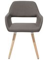 Set of 2 Fabric Dining Chairs Taupe CHICAGO_693659