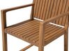 Zestaw ogrodowy drewniany stół i 8 krzeseł z wózkiem SASSARI_736165