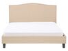 Fabric EU King Size Bed Beige MONTPELLIER_754216