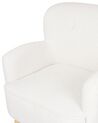 Fotel z podnóżkiem boucle biały TUMBA_887146