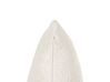 Colcha de poliéster beige crema 160 x 220 cm con 2 cojines 45 x 45 cm RUDKHAN_821921